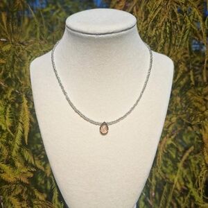 Smoky Quartz, Czech Glass Necklace ~ Artisan Jewelry